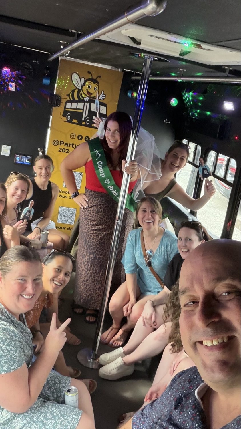 Real guests enjoying a Party Buzzed group celebration